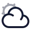 Suncloud icon with twotone rounded style