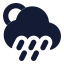 Suncloudangledrain icon with solid rounded style