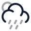 Suncloudangledrain icon with twotone rounded style