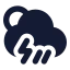 Suncloudangledrainzap icon with solid standard style