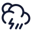 Suncloudangledrainzap icon with stroke standard style