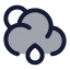 Suncloudbigrain icon with duotone standard style