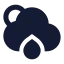Suncloudbigrain icon with solid sharp style