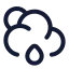 Suncloudbigrain icon with stroke rounded style