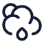 Suncloudbigrain icon with stroke standard style