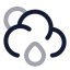 Suncloudbigrain icon with twotone rounded style