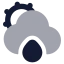 Suncloudbigrain icon with bulk rounded style
