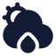 Suncloudbigrain icon with solid standard style
