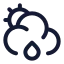 Suncloudbigrain icon with stroke standard style