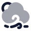 Suncloudfastwind icon with bulk rounded style