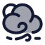 Suncloudfastwind icon with duotone standard style