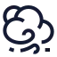 Suncloudfastwind icon with stroke sharp style