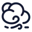 Suncloudfastwind icon with stroke standard style
