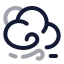 Suncloudfastwind icon with twotone rounded style