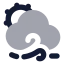 Suncloudfastwind icon with bulk rounded style