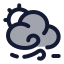 Suncloudfastwind icon with duotone standard style