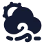Suncloudfastwind icon with solid rounded style