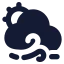 Suncloudfastwind icon with solid standard style