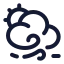 Suncloudfastwind icon with stroke standard style