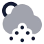 Suncloudhailstone icon with bulk rounded style