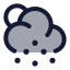 Suncloudhailstone icon with duotone standard style