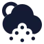 Suncloudhailstone icon with solid rounded style