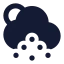 Suncloudhailstone icon with solid sharp style