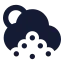 Suncloudhailstone icon with solid standard style
