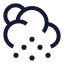 Suncloudhailstone icon with stroke sharp style