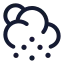 Suncloudhailstone icon with stroke standard style