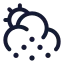 Suncloudhailstone icon with stroke standard style