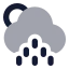 Suncloudlittlerain icon with bulk rounded style