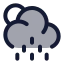 Suncloudlittlerain icon with duotone rounded style