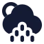 Suncloudlittlerain icon with solid rounded style
