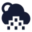 Suncloudlittlerain icon with solid sharp style