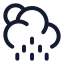 Suncloudlittlerain icon with stroke rounded style