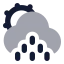 Suncloudlittlerain icon with bulk rounded style