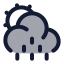 Suncloudlittlerain icon with duotone rounded style