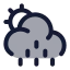 Suncloudlittlerain icon with duotone standard style