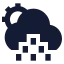 Suncloudlittlerain icon with solid sharp style