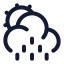 Suncloudlittlerain icon with stroke rounded style