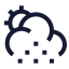 Suncloudlittlerain icon with stroke sharp style