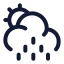 Suncloudlittlerain icon with stroke standard style