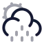 Suncloudlittlerain icon with twotone rounded style