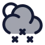 Suncloudlittlesnow icon with duotone rounded style