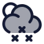 Suncloudlittlesnow icon with duotone standard style