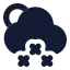 Suncloudlittlesnow icon with solid rounded style