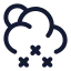 Suncloudlittlesnow icon with stroke rounded style