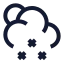 Suncloudlittlesnow icon with stroke sharp style
