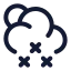 Suncloudlittlesnow icon with stroke standard style
